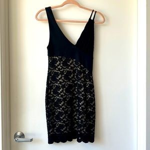 Free People Black Lace Mini Dress